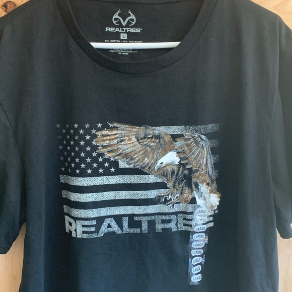 Realtree NWT “Eagle flag” graphic tee shirt size L - Picture 2 of 3